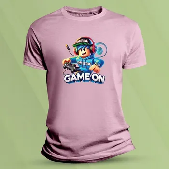 Chlapecké oblečení Dětské tričko s potiskem Roblox Game On Růžová velikost 140
