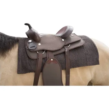 Westernová podsedlová deka WESTRIDE Navajo Cotton Solid hnědá