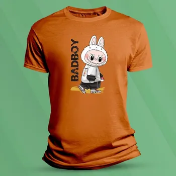 Chlapecké tričko Bavlněné dětské tričko Labubu Badboy velikost 104 (3-4 roky) Oranžová