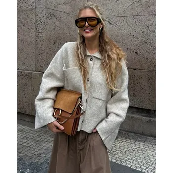 Dámský kabát BeChick Béžový kabát Papyrus BeChick ❤