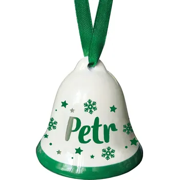 Vánoční dekorace Nekupto Vánoční zvonek se jménem - Petr