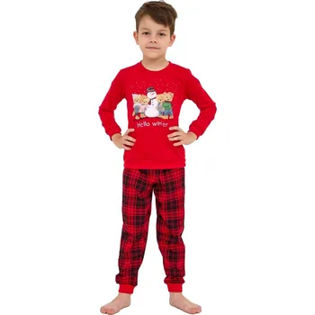 Chlapecké pyžamo 593/171 Winter - CORNETTE Červená 122/128