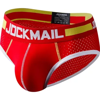 Slipy AC PUMP JOCKMAIL SPODNÍ PRÁDLO SLIPY XXL ČERVENÉ SÍŤOVANÉ