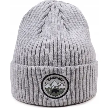 Čepice Chlapecká zimní Čepice jednořadá, ADVENTURE, šedá, 50-52 YOCLUB