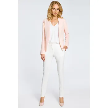 Dámské sako SAKO SAKO FRAK PŘEHOZ HLADKÉ KLASICKÉ DLOUHÝ RUKÁV RŮŽOVÁ 42 XL