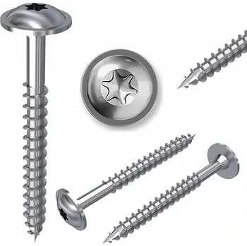 Vrut Vruty do dřeva 8x140 tesařské Torx TX40 nerezové A2 talířové 50 Ks