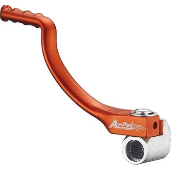 Osvětlení pro motocykl ACCEL startovací páka hliníková KTM SX 50 09-24, HUSQVARNA TC 50 17-24 barva oranžová (ACCEL startovací páka hliníková KTM SX 50 09-24, HUSQVARNA TC 50 17-24 barva oranžová)