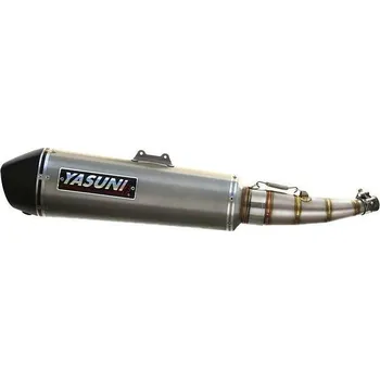 Náhradní tlumič YASUNI - hliníkový vzhled Titanium/ABS SILC120-05R