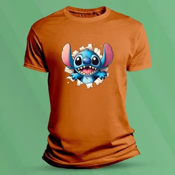 Chlapecké tričko Dětské tričko s potiskem Stitch velikost 128 (7-8 let) Oranžová