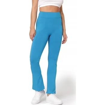 Dámské legíny Dlouhé legíny do jógy se zvonovými nohavicemi dámské BLV50-282 Modré S