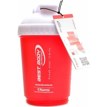 Shaker Best Body nutrition Shaker US bottle - červeno bílý