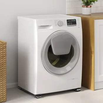 Koupelnový nábytek Podstavec pod pračku 2 pcs Černá 72 x 5 x 4,5 cm Nerezová ocel IM_42009955