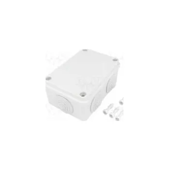 Elektroinstalační krabice Kryt propojovací krabice X 80mm Y 120mm Z 50mm IP65 šedá