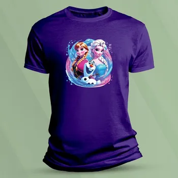 Chlapecké tričko Dětské tričko s potiskem Ledové Království velikost 128 Purpurová