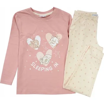 Dívčí pyžamo, bavlna dlouhý rukáv, koloušek Bambi 110/116 ER01H