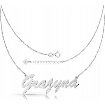 Náhrdelník STŘÍBRNÝ NÁHRDELNÍK SE JMÉNEM GRAŽYNA STŘÍBRO 925 JAKO DÁREK + GRAVÍROVÁNÍ
