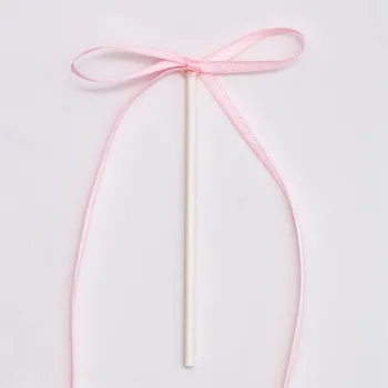 Jedlá dekorace na dort CZ distribuce PME zápich do dortu Mašličky světle růžové (8 ks) ▹