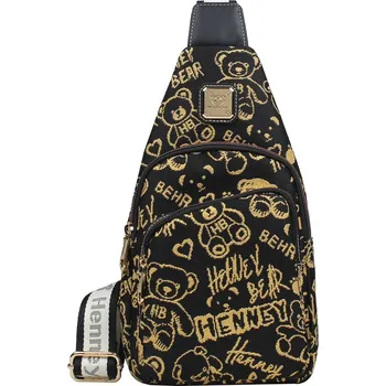 Městský batoh Henney Bear Dámská crossbody taška Gold Time H-1191