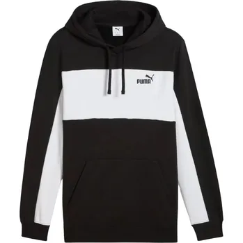 Pánská mikina PUMA PÁNSKÁ MIKINA S KAPUCÍ ESS BLOCK HOODIE ČERNÁ vel. L