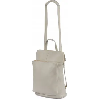 Kabelka Beltimore Kožený batoh dámský kabelka 2v1 elegantní A4 italský prostorný šedá