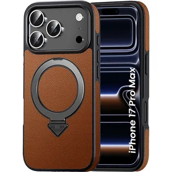 Pouzdro na mobilní telefon Zadní Kryt Erbord Apple iPhone 17 Pro Max hnědý