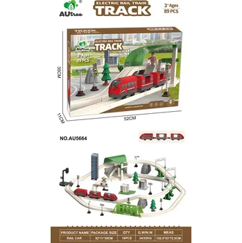 Vláček a vláčkodráha RKToys Dětská vláčkodráha Město se světly a zvuky 96 dílů