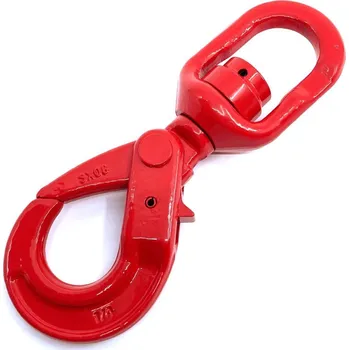 Upínací popruh SVX Hák otočný samoz. s ložiskem tř 80 červený 10mm 10 mm