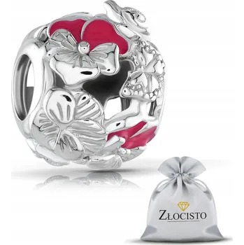 Přívěsek STŘÍBRNÝ PŘÍVĚSEK KORÁLEK KVĚTINY 925