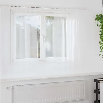 Sprchový závěs Voile Záclona se záclonami 2 pcs Bílá 140 x 140 cm Polyester IM_4108032