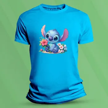 Chlapecké tričko Dětské tričko s potiskem Květinový Stitch velikost 152 Azurová