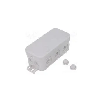 Elektroinstalační krabice Kryt propojovací krabice X 43mm Y 90mm Z 37mm na stěnu IP55