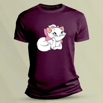 Dětské tričko s potiskem Kočička Marie velikost 128 (7-8 let) Vínová