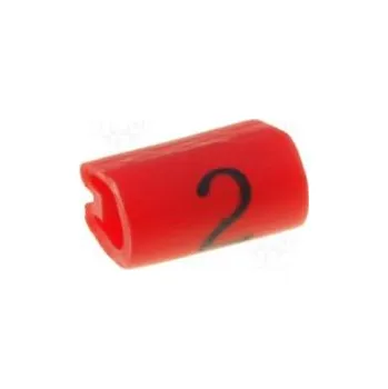 Elektrický konektor Kabelové značky pro kabely a vodiče Symbol štítku 2 1,5÷2mm