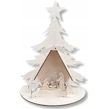 Vánoční dekorace Vánoční betlém, vánoční dekorace, stromeček na podstavci 36 cm