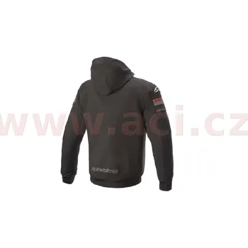 Moto bunda bunda SEKTOR V2 TECH HOODIE, ALPINESTARS (černá/světlá červená, vel. 4XL) (Velikost: S) 4200520-1303