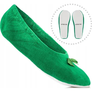Dámské baleríny Zelené baleríny, velurové baleríny, dámské, domácí, lehké vel 37 -