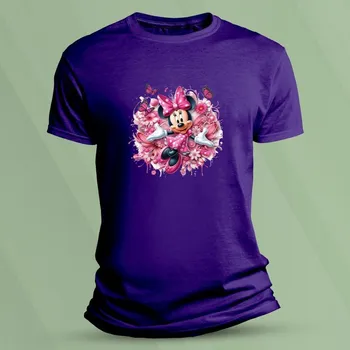 Chlapecké oblečení Dětské bavlněné tričko Roztomilá Minnie velikost 116 (5-6 let) Purpurová