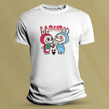 Bavlněné dětské tričko Zlobiví Labubu Bílá velikost 116 (5-6 let)