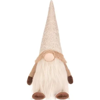 Vánoční dekorace Vánoční dekorace Skřítek stojící, v. 32 cm, béžová/hnědá