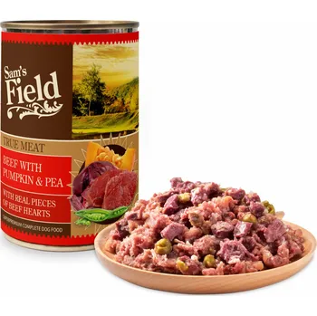 Krmivo pro psa Sam's Field True Beef Meat with Pumpkin & Pea 400 g