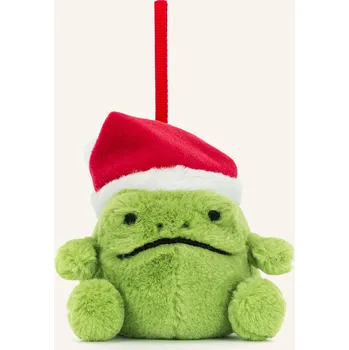 plyšák Jellycat Plyšový Přívěsek Ricky Rain Frog, zelená / červená