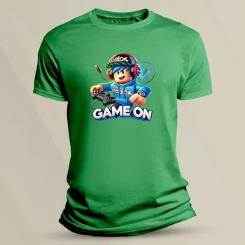 Dětské tričko s potiskem Roblox Game On velikost 104 (3-4 roky) Zelená