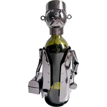 Stojan na víno Kovový stojan na víno, motiv doktor