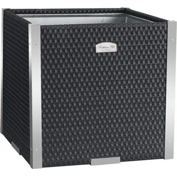 Květináč Scobax Polyratanový květináč tmavě hnědá, 35 x 35 x 60 cm | cena za ks