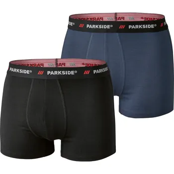 Boxerky PARKSIDE® Pánské boxerky, 2 kusy (černá / navy modrá, 4/S)