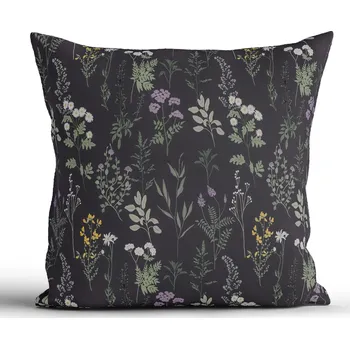 Povlak na dekorativní polštářek Bavlněný povlak na polštář Renforcé 40 × 40 cm - Bianca antracitová