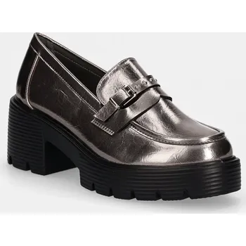 Dámské mokasíny Mokasíny Answear.LAB stříbrná barva, na podpatku 19116.ims SLV, EUR 41