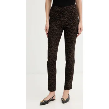 Dámské kalhoty Kalhoty Guess CRETA dámské, hnědá barva, střih cigarette, medium waist, W5BB18 W2362 W5BB18.W2362 89X, vel. S