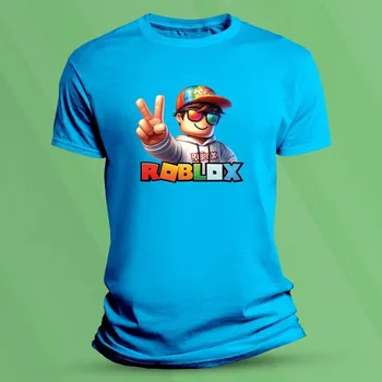 Chlapecké tričko Dětské tričko s potiskem Roblox hráč velikost 128 Azurová