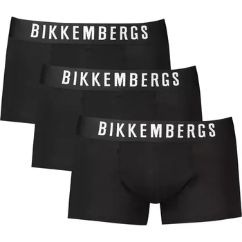 Boxerky 3PACK Pánské boxerky Bikkembergs černé velikost L černá